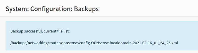 Backing up OPNsense to Nextcloud